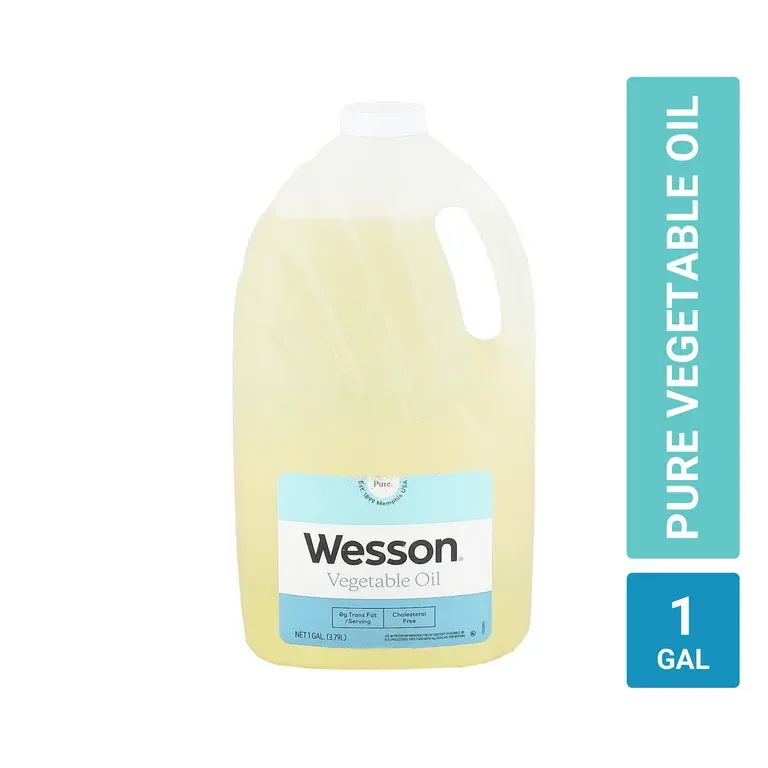 Wesson Pure &amp; Cholesterol Free Soybean Vegetable Oil, 128 fl oz