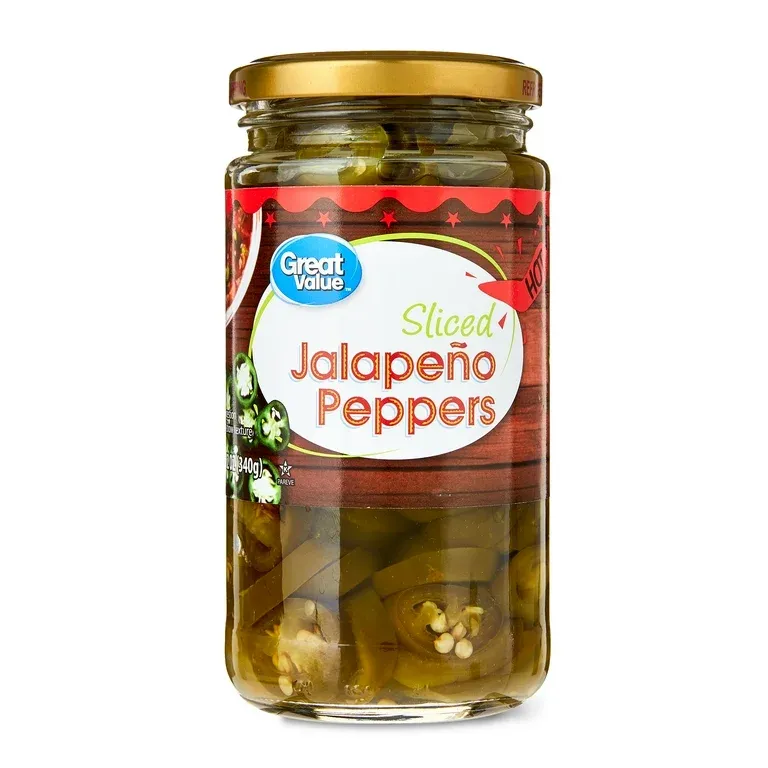 Great Value Hot Sliced Jalapeño Peppers, 12 Oz