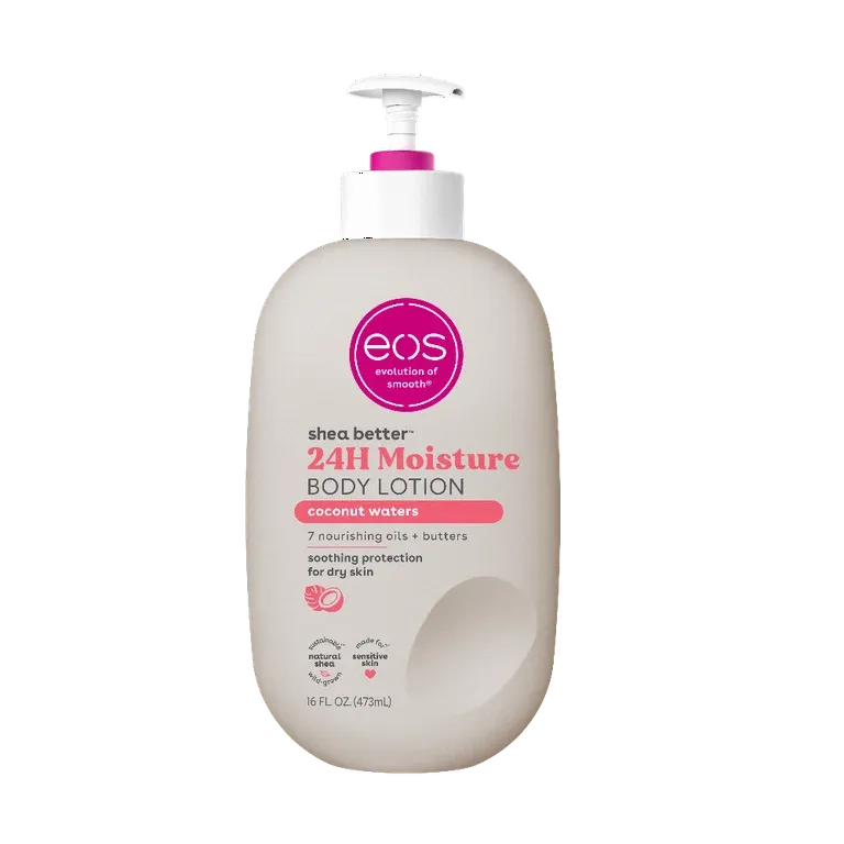 eos Shea Better Body Lotion - Coconut Waters, Made for Sensitive Skin, 16 fl oz.