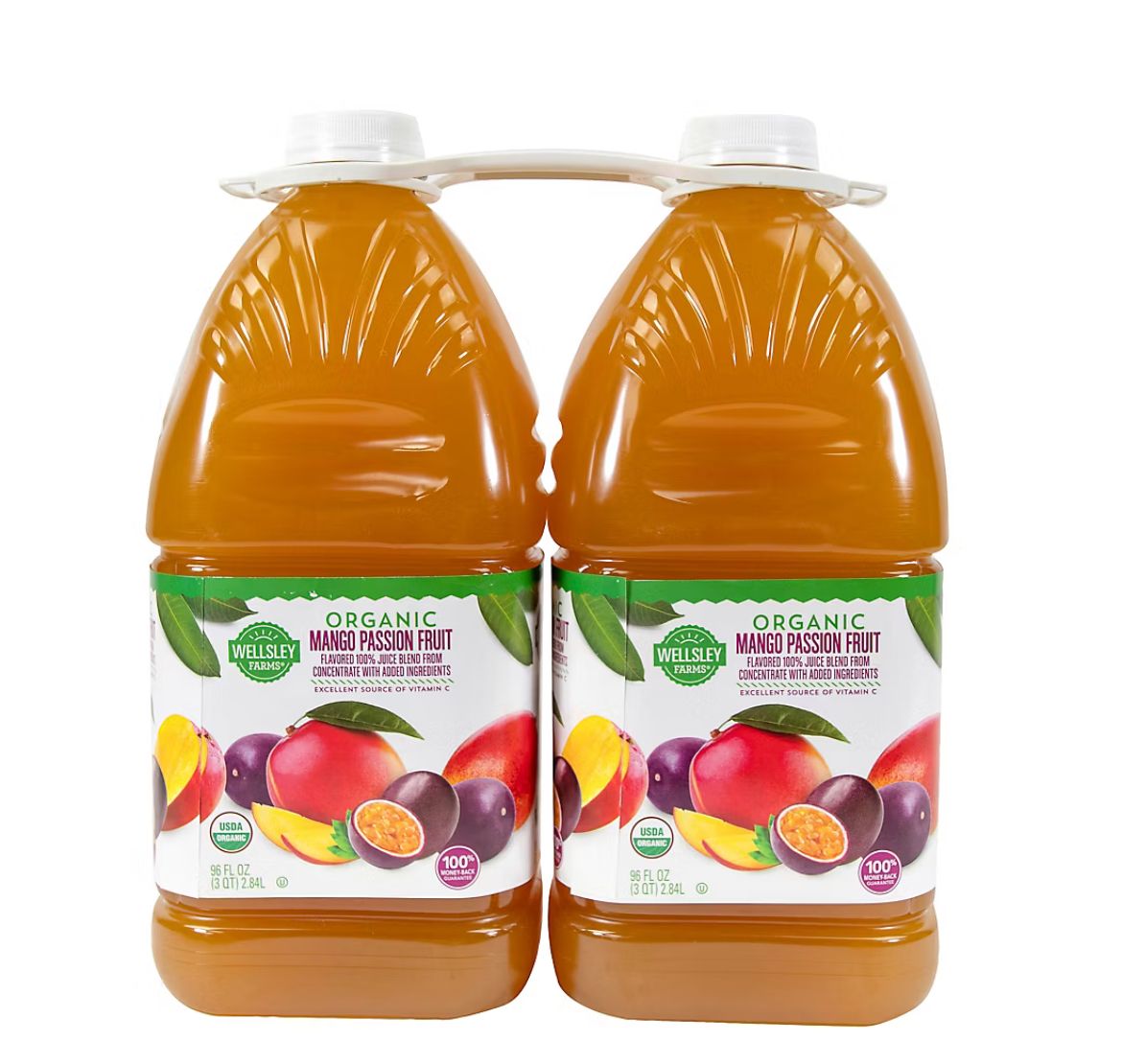 Wellsley Farms Organic Mango Passion Fruit Juice, 2 pk./96 fl. oz.