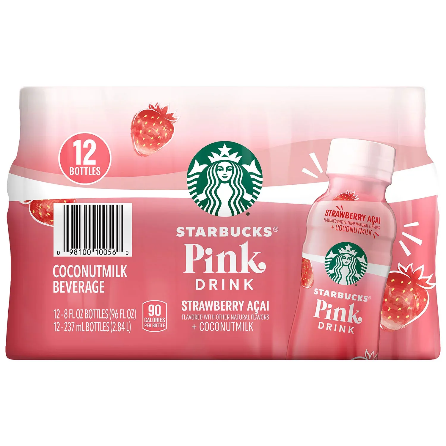 Starbucks Strawberry Acai Pink Drink 8 fl. oz., 12 ct.