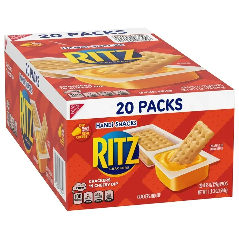 Handi-Snacks RITZ Crackers &#39;N Cheesy Dip Snack Packs, 20 Snack Packs