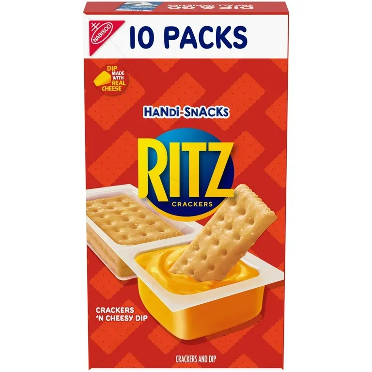 Handi-Snacks RITZ Crackers &#39;N Cheesy Dip Snack Packs, 10 Snack Packs