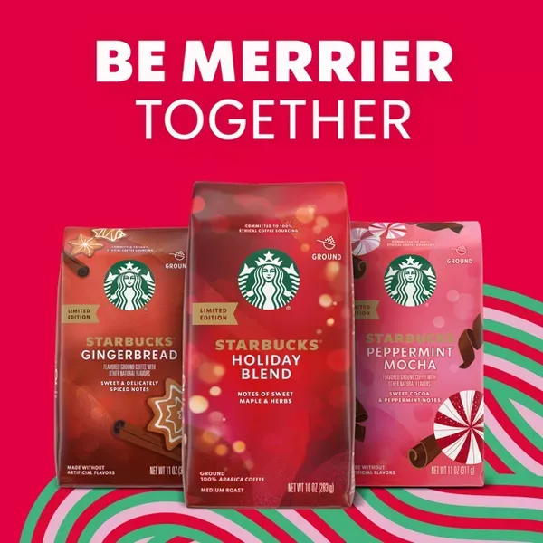 Starbucks Peppermint Mocha Flavored Light Roast Coffee - 11oz