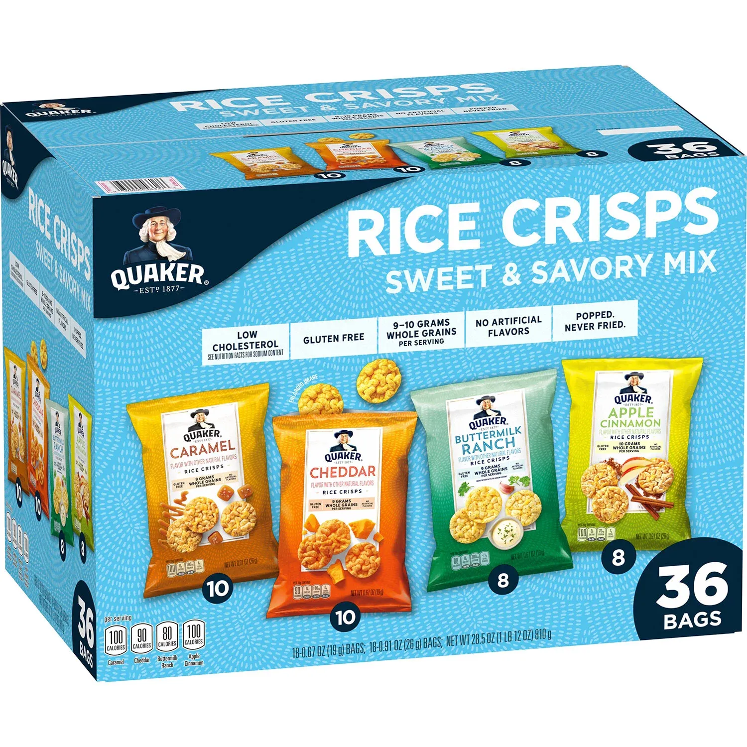 Quaker Rice Crisps Variety Pack 36 pk