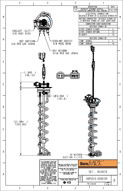 DuraWRX™ DEF Header, 40 MICRON, 22"
