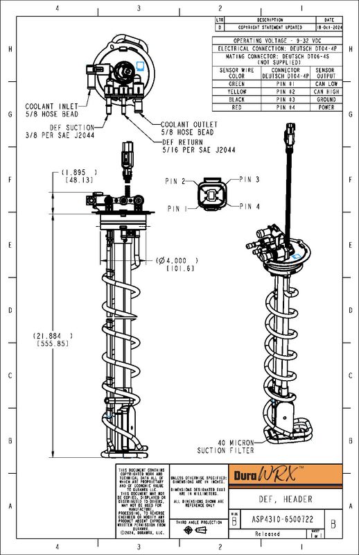 DuraWRX™ DEF Header, Helical Heater, 40 MICRON, 22"