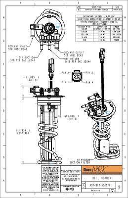 DuraWRX™ DEF Header, Helical Heater, 40 MICRON, 11"