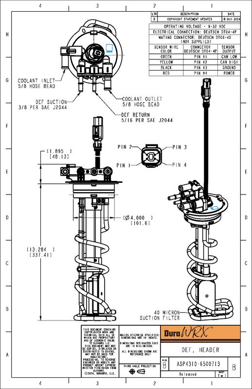 DuraWRX™ DEF Header, Helical Heater, 40 MICRON, 13"
