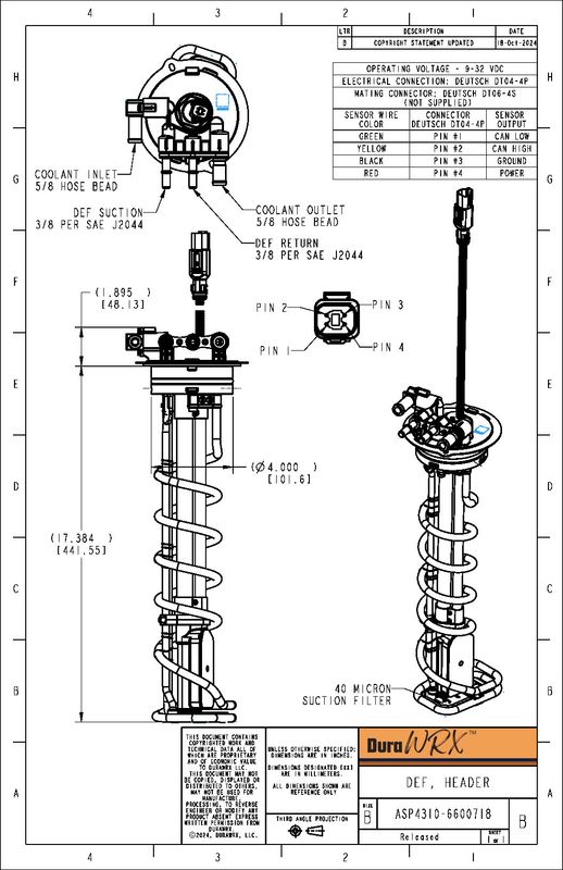 DuraWRX™ DEF Header, Helical Heater, 40 MICRON, 18"