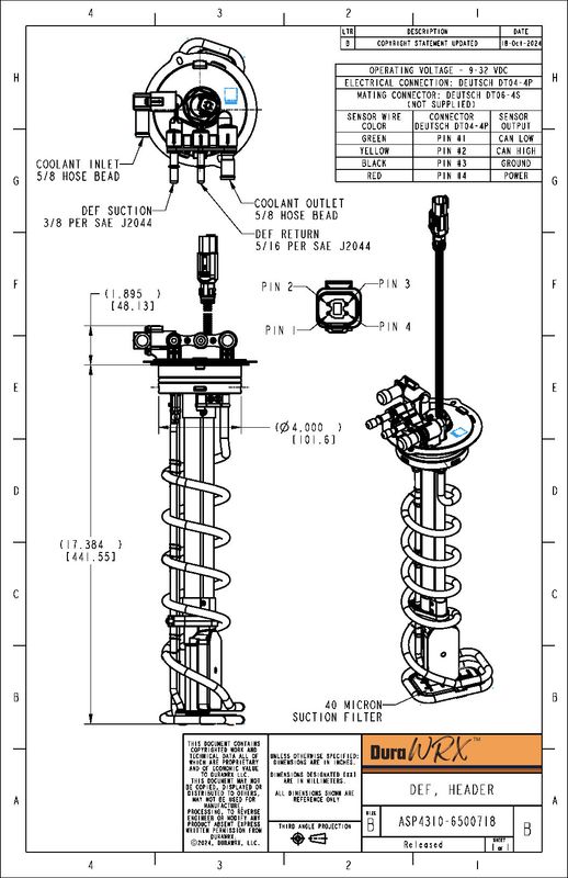 DuraWRX™ DEF Header, Helical Heater, 40 MICRON, 18"