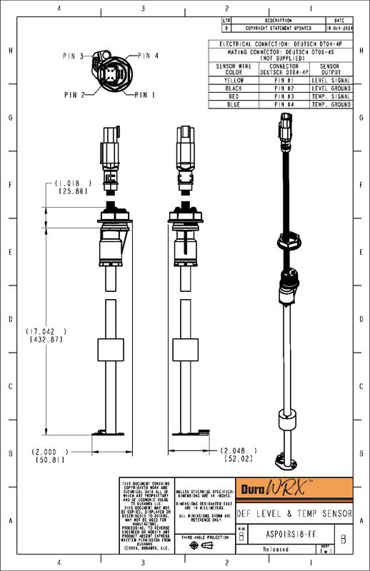 DuraWRX™ DEF Sensor, Level, Analog