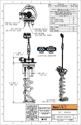 DuraWRX™ DEF Header, 40 MICRON, 18"