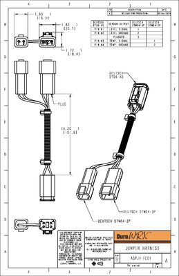 DuraWRX Harness, Jumper, Deutsch DTM04-2P & DTM04-3P Connectors
