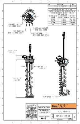DuraWRX™ DEF Header, Helical Heater, 40 MICRON, 18"