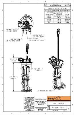 DuraWRX™ DEF Header, Helical Heater, 40 MICRON, 11"