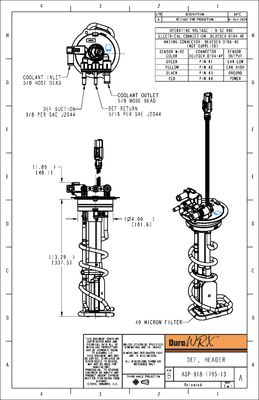 DuraWRX™ DEF Header, Helical Heater, 40 MICRON, 13"