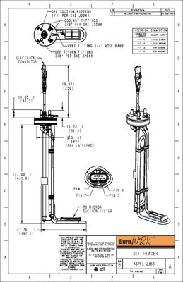 DEF Header, Analog, Hose Bead, Detroit