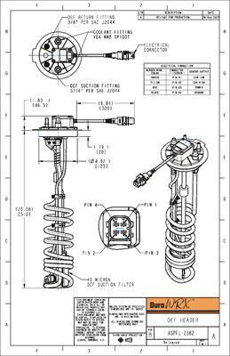 DEF Header, Conc, SAE, Cummins