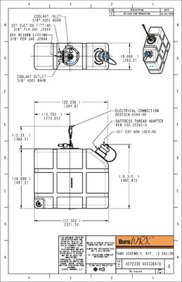 DuraWRX™ TANK ASSY , DEF, 10 GAL , LAND