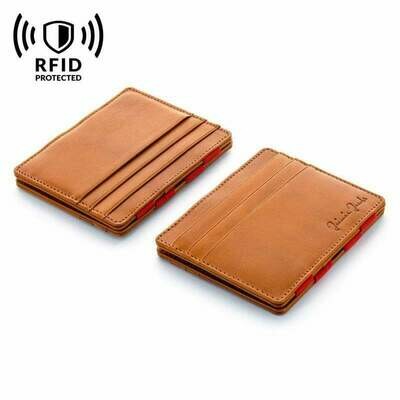 Flap Boy Slim RFID, Cognac | Rot