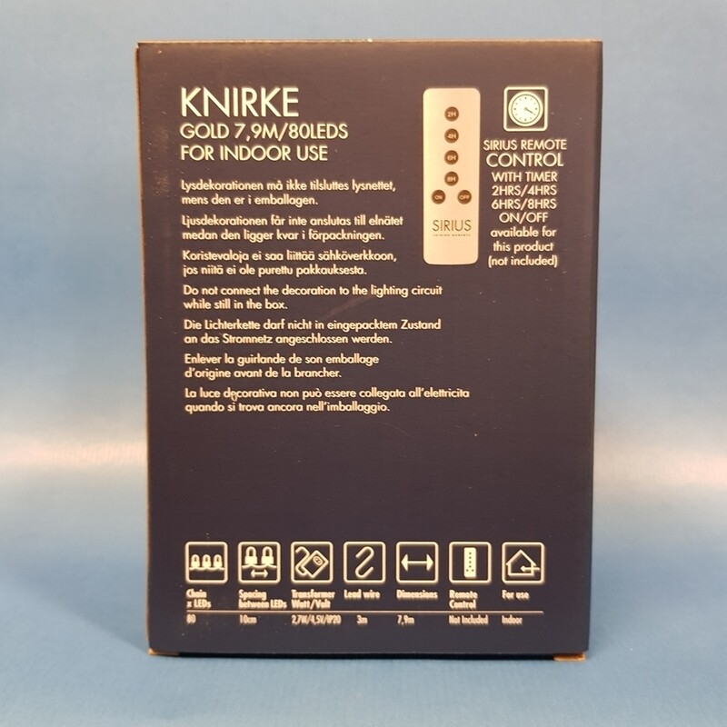 Sirius LED Lichterkette Knirke, 80 LED