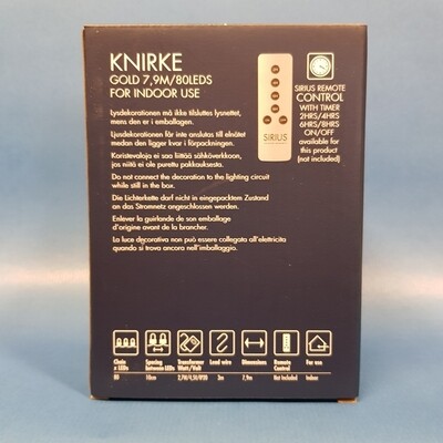 Sirius LED Lichterkette Knirke, 80 LED