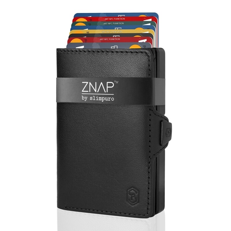 ZNAP - Echtleder schwarz,  8 Karten
