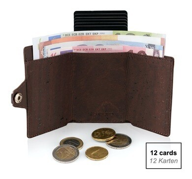 ZNAP - Korkleder braun,  8 Karten