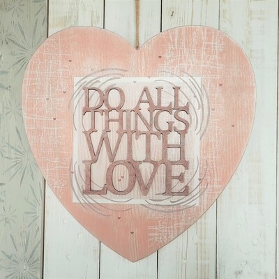Schilderbilder Do all Things with Love, 3D, rosa Schilderbilder Do all Things with Love, 3D, rosa
