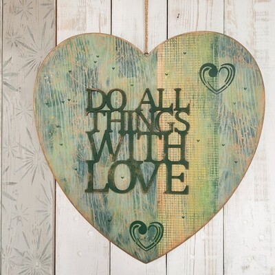 Schilderbilder Do all Things with Love, 3D, Grüntöne Schilderbilder Do all Things with Love, 3D, Grüntöne