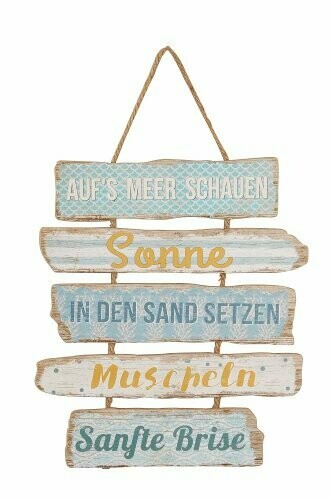 Holzschild "Sicht zum Meer"