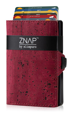 ZNAP - Korkleder rot,  8 Karten
