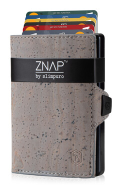 ZNAP - Korkleder grau,  8 Karten