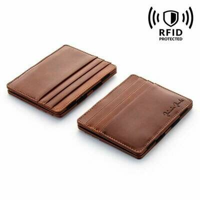 Flap Boy Slim RFID, Dark Brown | Black
