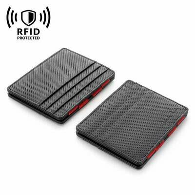 Flap Boy Slim RFID, Lochprägung black | red