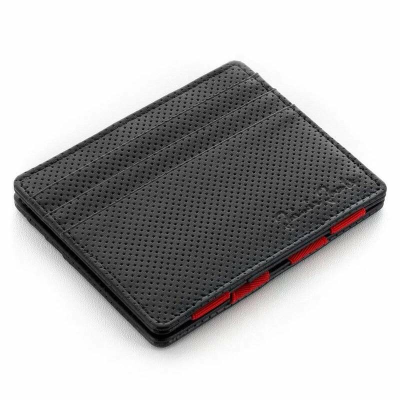 Flap Boy Slim RFID, Lochprägung black | red