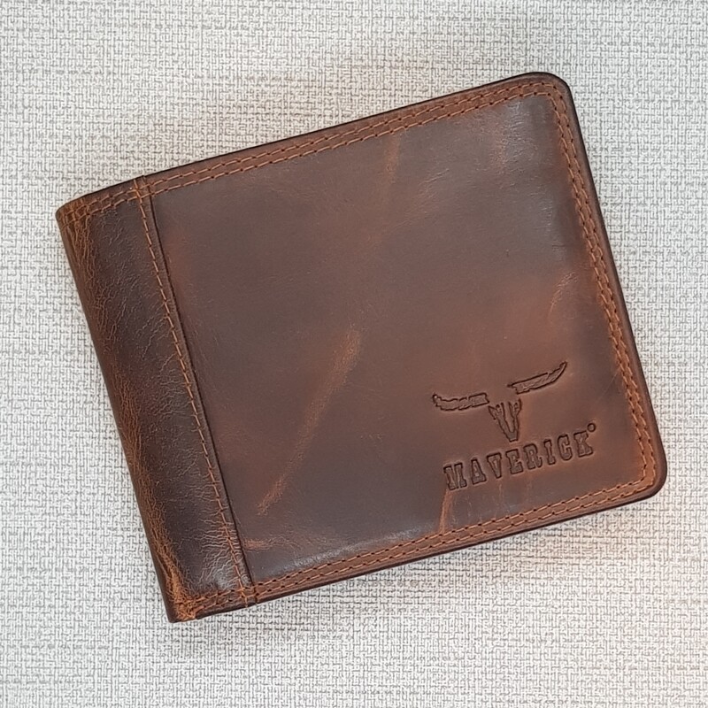 Wallet DALIAN, compact, brown, 11x9.8cm