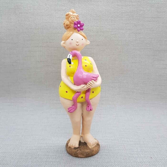 Swimsuit Girl mit Pelikan