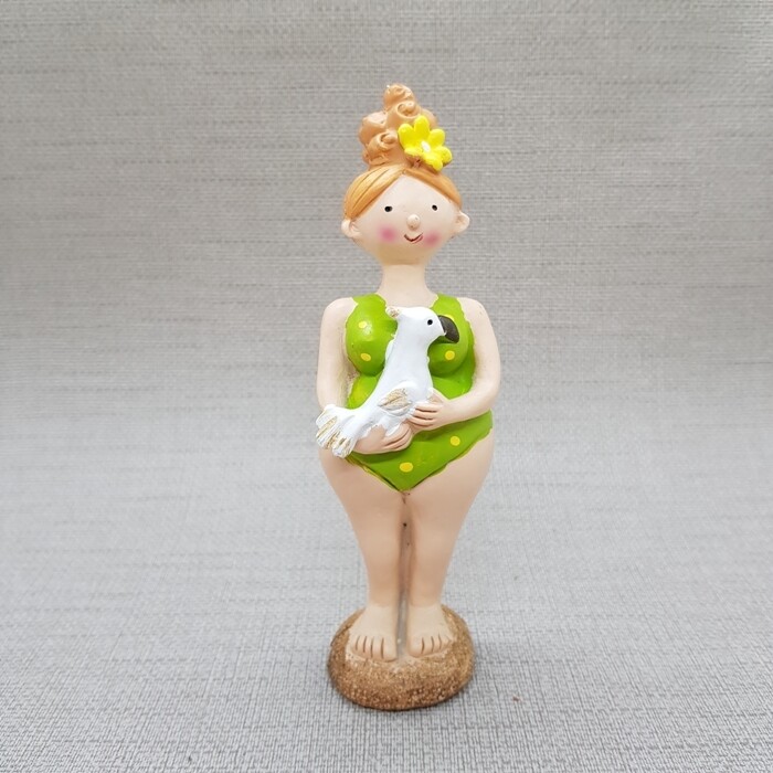 Swimsuit Girl klein mit Papagei