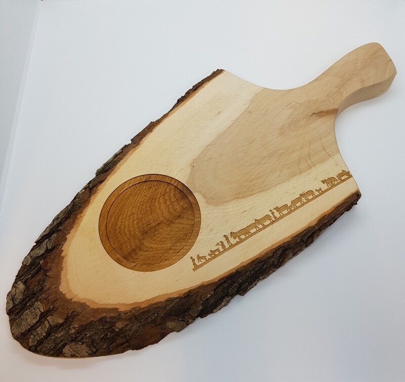 Servierplatte ALPAUFZUG, mit Griff