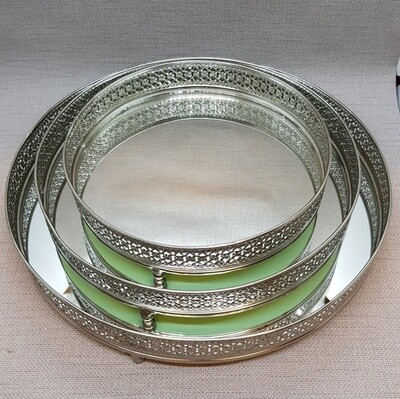 Spiegeltablar 3er - SET rund, D20/25/30cm