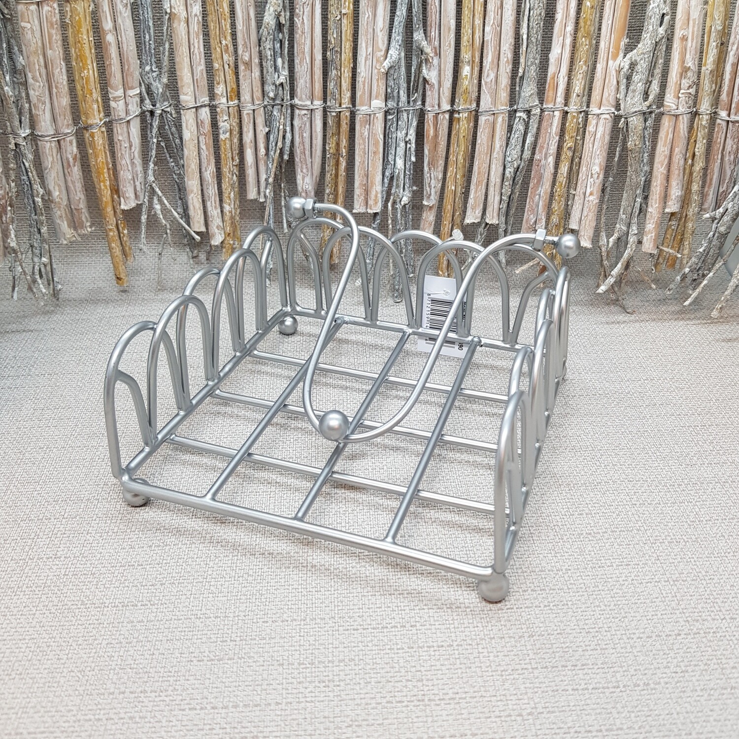 Serviettenspender runder Zaun, silber