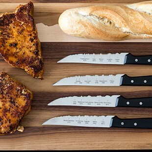 Steakmesser - 4er SET, Best of Swiss Alpes