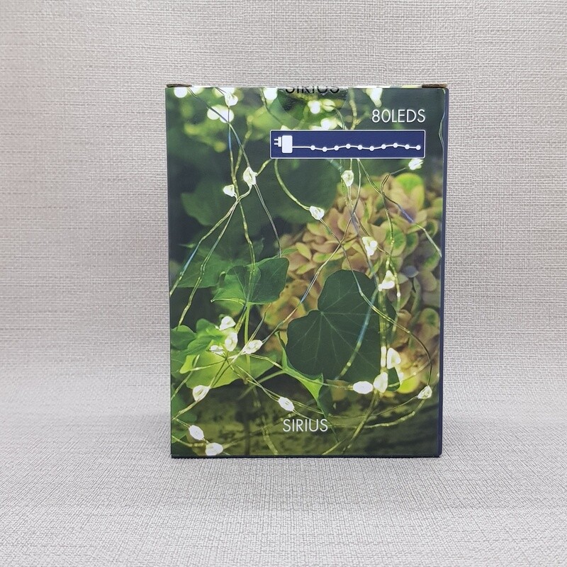 Sirius LED Lichterkette MAGGIE clear silver, 80 LED