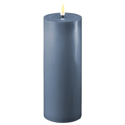 LED-Kerzen DELUXE Homeart iced blue 7.5x20cm