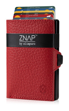 ZNAP Leder genarbt rot 8 Karten
