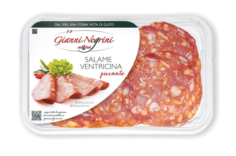 Salame Ventricina piccante vaschetta 80 gr