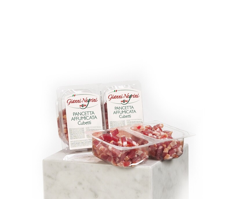 Pancetta affumicata cubetti 80+80 gr