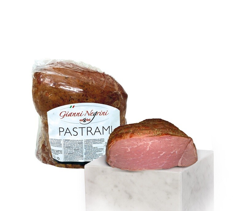 Pastrami di sottofesa di manzo affumicato 3 kg metà s/v